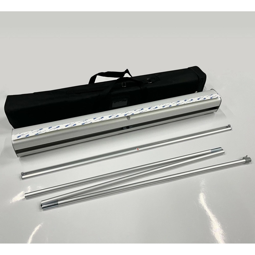 Premium Aluminum 33"×81" Retractable Roll Up Banner Stand NO BANNER INCLUDED